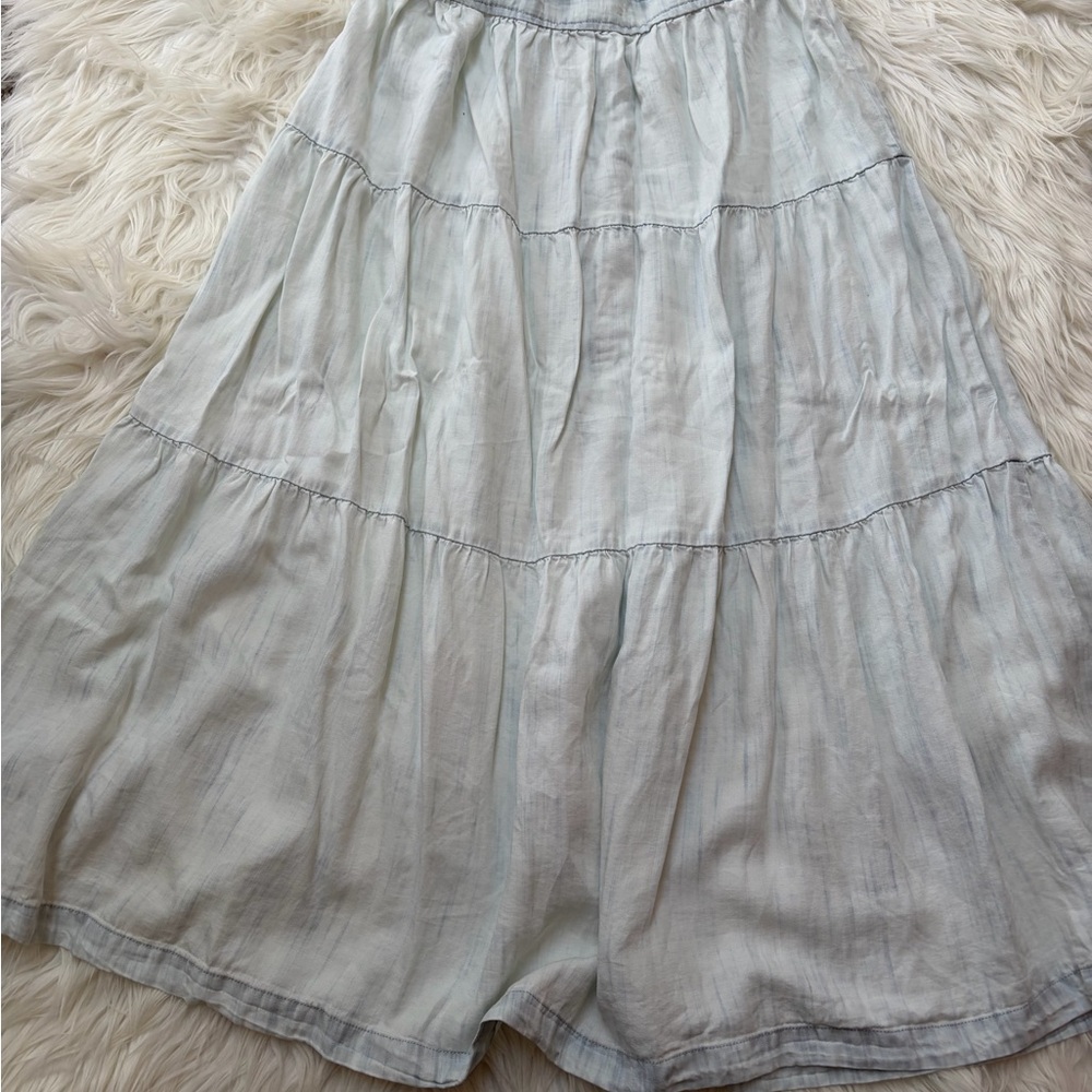 Anthropologie Light Blue A-Line Skirt - Picture 5 of 5